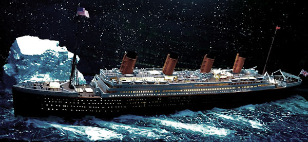 Image of RMS Titanic Iceberg Diorama