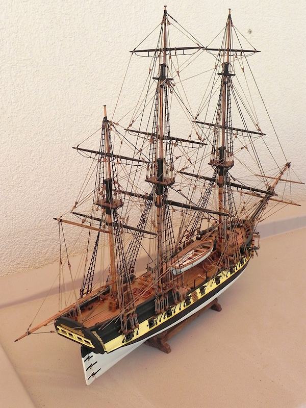 Image of Model Shipways Revolutionary War Privateer Rattlesnake some mods to represent HMS Cormorant after her capture by the British in 1783