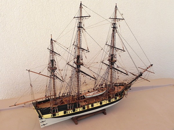 Image of Model Shipways Revolutionary War Privateer Rattlesnake some mods to represent HMS Cormorant after her capture by the British in 1783
